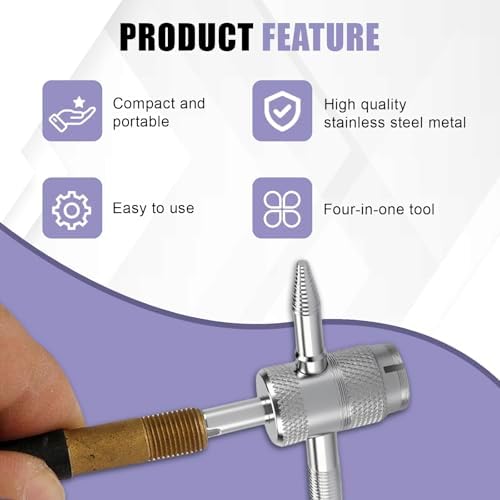 vvag 4-Way Valve Stem Core Removal Tool, Tire Valve Core Removal Tool, - Image 4
