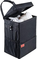 Lusso Gear Car Trash Can, 3.5 Gallon Capacity, Manual-Lift Opening Mechanism by LussoGear