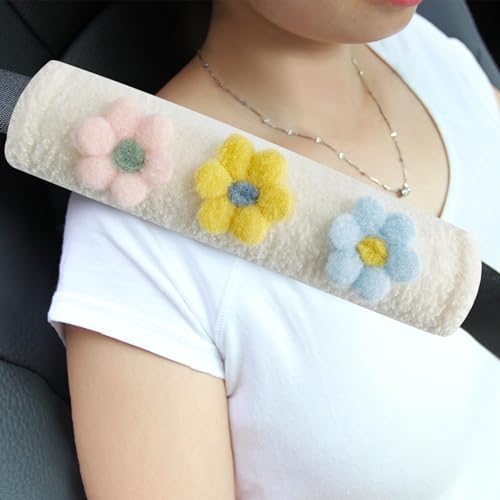 Amooca 2-Pack Braid Pattern Seat Belt Covers Shoulder Pads by Amooca