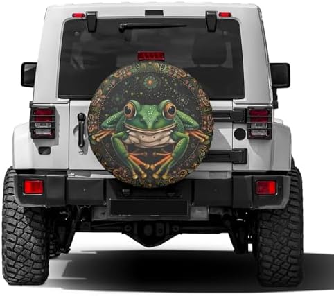 Delerain Spare Tire Cover Bohemian Mandala Frog Wheel Covers Sun Protection - Image 2