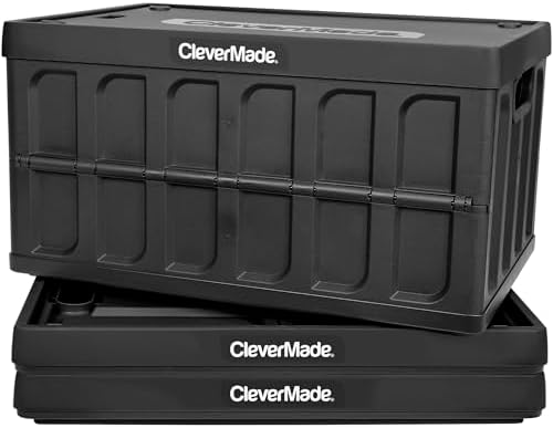 Collapsible Storage Bin - 62L - Obsidian by CleverMade