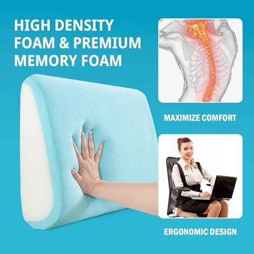 HOMBYS Lumbar Support Pillow for Recliner Chair, Memory Foam Back Support - Image 2