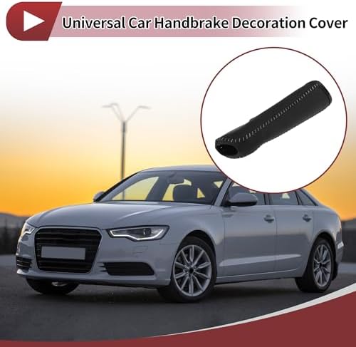 Car Handbrake Cover Leather Black Textured - Image 2