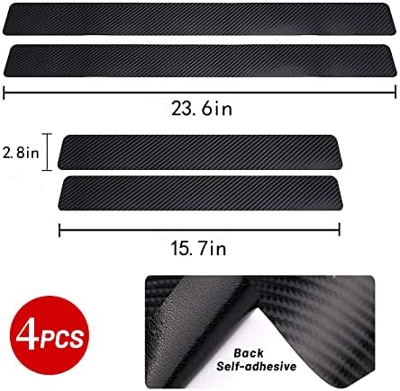 4PCS Car Door Sill Protector 4D Carbon Fiber - Image 4