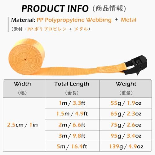 TRIWONDER Tie Down Straps Lashing Straps - Image 2