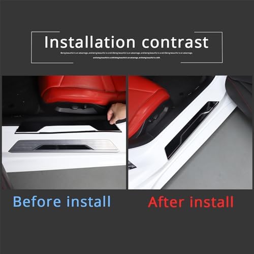 2PCS Car Door Sill Protector, Automotive Door Entry Guard Compatible - Image 2