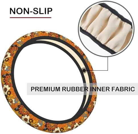KARREAL Bohemian Flowers Elastic Steering Wheel Cover - Image 5