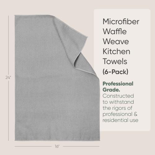 Kitchen Towels - Microfiber Waffle Weave Towels | Absorbent, No Lint, Commercial - Image 2