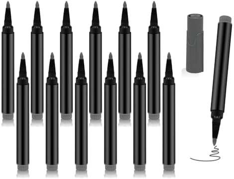 12 PCS Grey Liquid Chalk Markers Wet or Dry Erase Fine Tip Neon Pens by Unknown