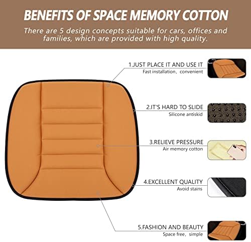MYFAMIREA Car Seat Cushion Pad 1.2" Thick Comfort Seat Protector - Image 2