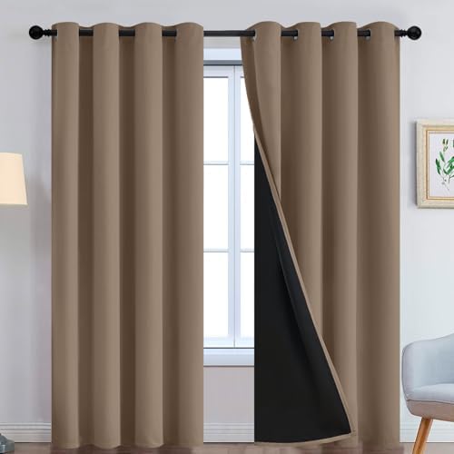 Yakamok Khaki Blackout Curtains 96 Inches Long by Yakamok