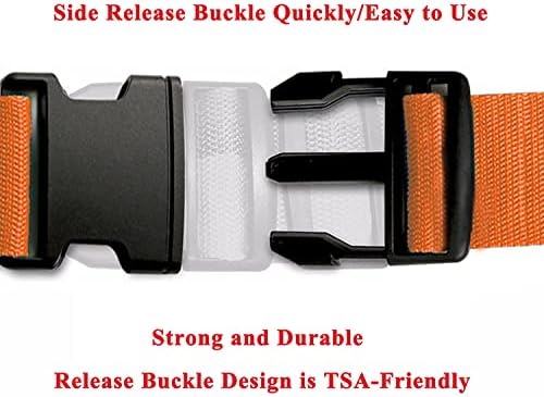2 Pack Suitcase Belts, Adjustable Luggage Straps, Bright Colors Travel Packing - Image 4