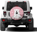 Cute White Polar Bear Spare Tire Cover by Foruidea
