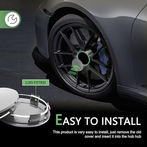 4PCS Car Wheel Center Caps, 60MM/2.36In OD 56MM/2.2In ID Center Hub Cover - Image 6