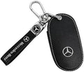 Leather Key Fob Cover with Keychain, Compatible with Select Mercedes-Benz Oval by ZERAL