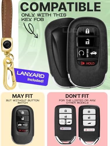 Lucrum Compatible with Honda Key Fob Cover & Keychain - Image 2