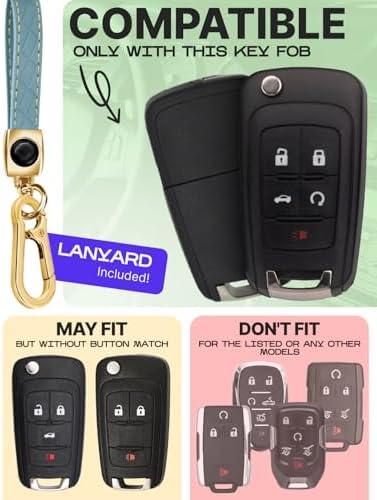 Lucrum Compatible with Chevy, Buick Key Fob Cover & Keychain - Image 2