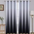 SimpleHome Ombre Gradient Black White to Gray Curtains by SimpleHome