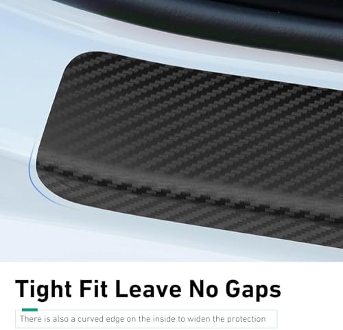 4 PCS Car Door Sill Protector, Carbon Fiber Front Rear Lower Door Sill Protector - Image 4