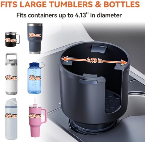 Car Cup Holder Expander for Large Water Bottles, Quick Install Cup Holder - Image 3