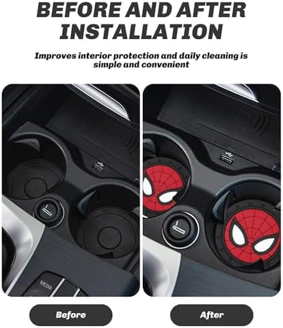Cup Holder Insert Coaster for Marvel Spiderman Fans, Anti Slip Car Cup Coaster - Image 5