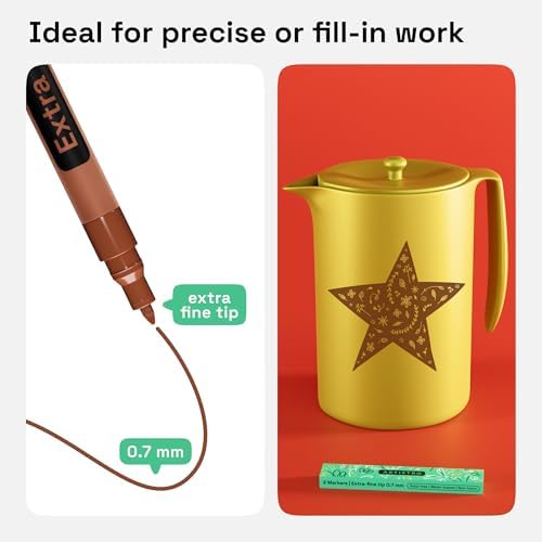 ARTISTRO Brown Acrylic Paint Markers - Image 3