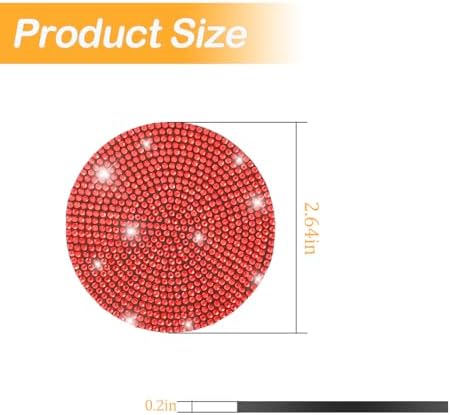 Osilly 2PCS 2.75 Inch Rhinestone Cup Holder Coasters - Image 2