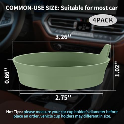 ME.FAN Car Cup Holder Coasters Silicone Cups Mats, Automotive Universal - Image 2