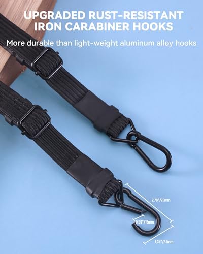 Heavy Duty 60" Flat Adjustable Carabiner Bungee Cords - Image 5