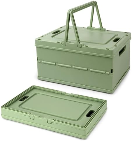 Collapsible Storage Crate, Foldable Plastic Basket by Vivikivi