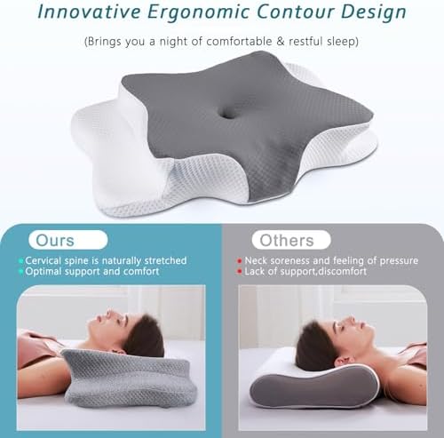 CHxxy Cervical Neck Pillow for Pain Relief Sleeping, Memory Foam Pillows - Image 6