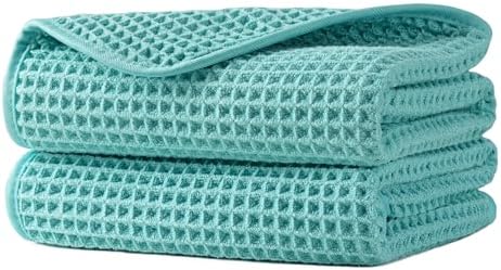 Microfiber Waffle Hand Towels, 2 Pieces, Fast Drying, Lint Free 430 GSM by Unknown