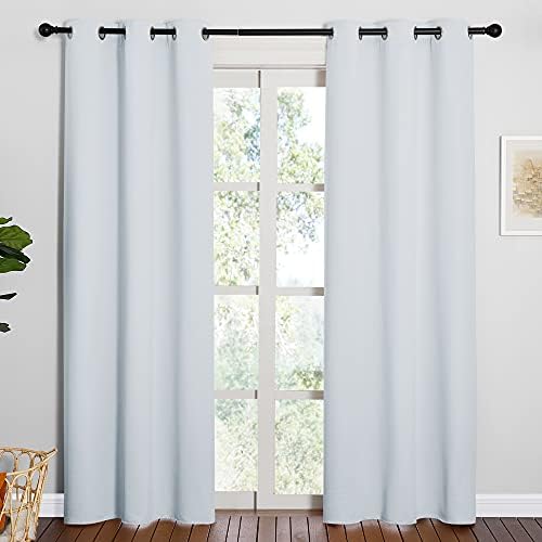 NICETOWN Light Grey Blackout Curtains - Image 2