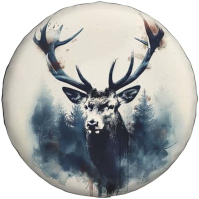 Deer Spare Tire Cover Wheel Protectors Weatherproof Deer Pattern Wheel Covers - Image 2