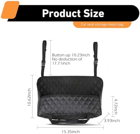 1 PC Car Purse Holder Between Seats, Front Seat Large Capacity Leather Storage - Image 3