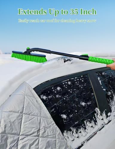 HEEYA Snow Brush for Car, Extendable Ice Scraper - Image 4