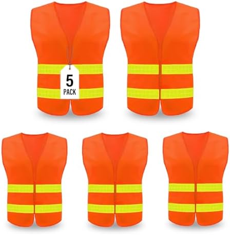 Safety Vest, Reflective High Visibility Construction Vest by KLMN-Safety
