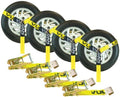 VULCAN Car Tie Down with Flat Hooks by VULCAN