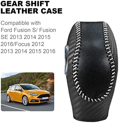 EATAKWARD PU Carbon Fiber Automobile Gear Shift Knob Cover Fit - Image 2