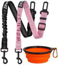 IBWell Dog Seat Belt, 3 Piece Set Retractable Dog Car Harness Adjustable Dog by IBWell