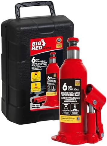 BIG RED 6 Ton Hydraulic Welded Bottle Jack by BIGRED