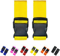 2 Pack Suitcase Straps, Bright Color Adjustable Luggage Belts, TSA Approved by Jcpmcxs