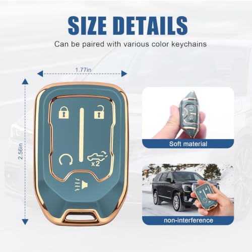 for GMC Key Fob Cover, 5 Buttons TPU Protection Case - Image 5