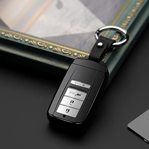 Compatible with Acura Key Fob Cover Key Chain TLX RLX NSX RDX MDX ILX PLX Black - Image 4
