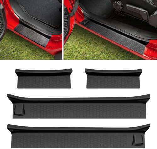Door Sill Guards Kit Fit for 2018-2026 Jeep Wrangler JL Unlimited, Door Sill by Utiiy