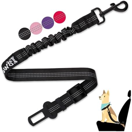 IBWell Dog Seat Belt, 3 Piece Set Retractable Dog Car Harness Adjustable Dog by IBWell