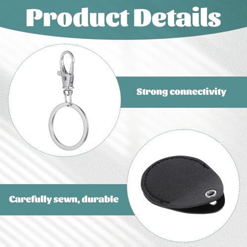4 Pack Leather Key Fob Holder ID Card Keys Chain Protector Case Cover PU - Image 5