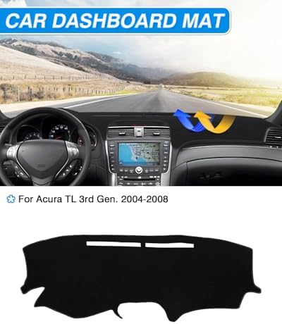 Cartist Black Dash Cover for 2004-2008 Acura TL Dashboard Cover Mats - Image 2
