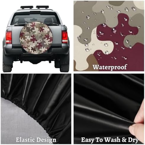 Camouflage Art Spare Tire Cover Dust-Proof Wheel Protector - Image 4