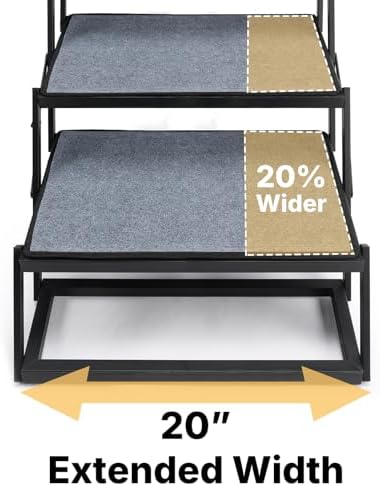 Veehoo Foldable Dog Steps for Car Truck, Large Dogs Stairs Extra Wide 20" - Image 3